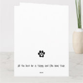 Carte de Noël Chiot Elf Hound Afghan (Dos)