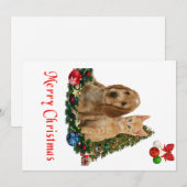 Carte de Noël Chiot et Chatons (Devant / Derrière)