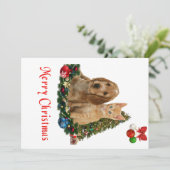 Carte de Noël Chiot et Chatons (Debout devant)