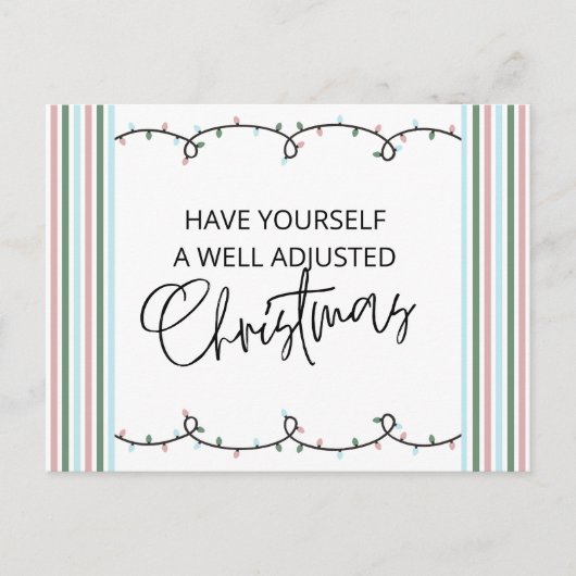 Carte de Noël chiropratique, Chiropratique, Chiro (Devant)