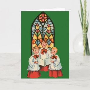 Carte de Noël : Choeur vintage