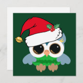 Carte de Noël chouette (Devant / Derrière)