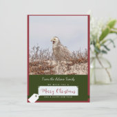 Carte de Noël Chouette neigeuse (Debout devant)