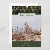 Carte de Noël Chouette neigeuse (Devant / Derrière)