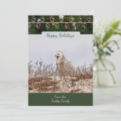 Carte de Noël Chouette neigeuse (Debout devant)