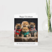 Carte de Noël Chow Chow Puppies (Devant)