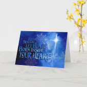 Carte de Noël chrétienne (Fleur jaune)