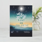 Carte de Noël chrétienne avec Étoile et Écriture (Debout devant)