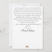 Carte de Noël chrétienne avec Étoile et Écriture (Dos)