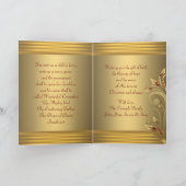 Carte de Noël chrétienne élégante rouge et or Holl (Intérieur)