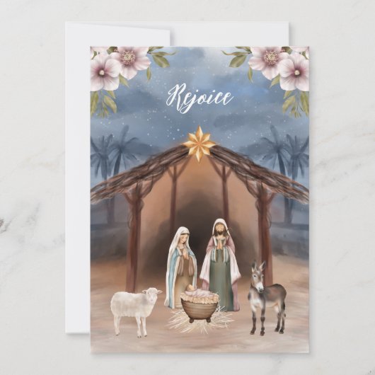 Carte de Noël chrétienne Jesus Nativité (Devant)