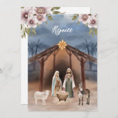 Carte de Noël chrétienne Jesus Nativité (Devant / Derrière)