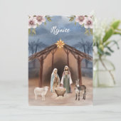 Carte de Noël chrétienne Jesus Nativité (Debout devant)