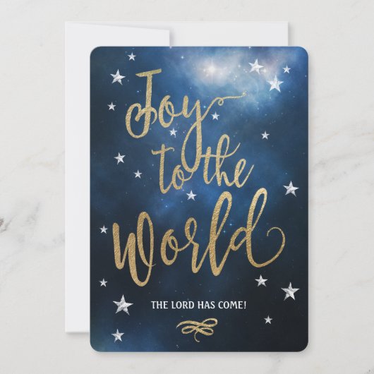 Carte de Noël chrétienne Joy to the World! (Devant)