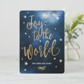 Carte de Noël chrétienne Joy to the World! (Debout devant)