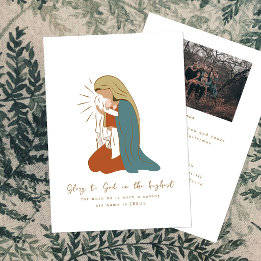 Carte de Noël chrétienne photo de Marie et de l'En