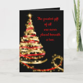 Carte de Noël chrétienne Rouge Noir Or (Devant)