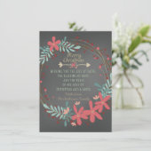 Carte de Noël chrétienne rustique sur tableau noir (Debout devant)