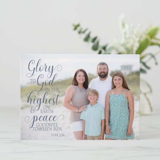 Carte de Noël Christian Text (Debout devant)