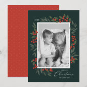 Carte de Noël Christmas Berries (Devant / Derrière)