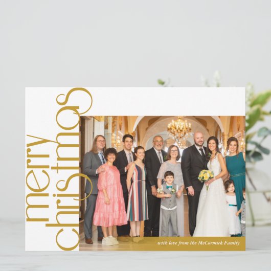 Carte de Noël classique (Debout devant)