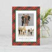 Carte de Noël classique 3-Photos (Debout devant)