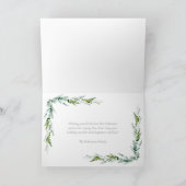Carte de Noël Classique à la Verdure d'Hiver  (Intérieur)