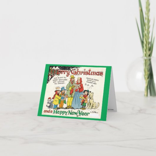 Carte de Noël classique Al Smith bande dessinée (Devant)