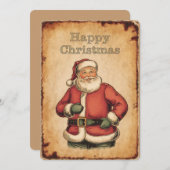 Carte de Noël classique au Père Noël (Devant / Derrière)