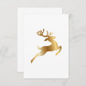Carte de Noël classique aux Cerfs d'or (Devant / Derrière)