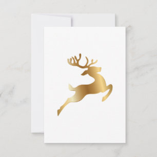 Carte de Noël classique aux Cerfs d'or