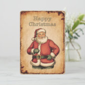 Carte de Noël classique avec le Père Noël (Debout devant)