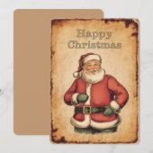 Carte de Noël classique avec le Père Noël (Devant / Derrière)