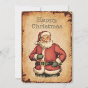 Carte de Noël classique avec le Père Noël