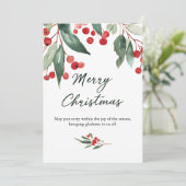 Carte de Noël classique avec vœu chaleureux d'hive (Debout devant)