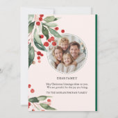 Carte de Noël classique avec vœu chaleureux d'hive (Dos)