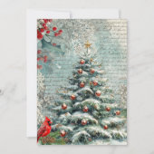 Carte de Noël classique de style vintage tradition (Devant)