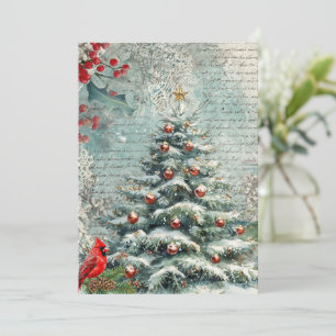 Carte de Noël classique de style vintage tradition