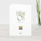 CARTE DE NOËL CLASSIQUE DU MAGICIEN D'OZ (Dos)