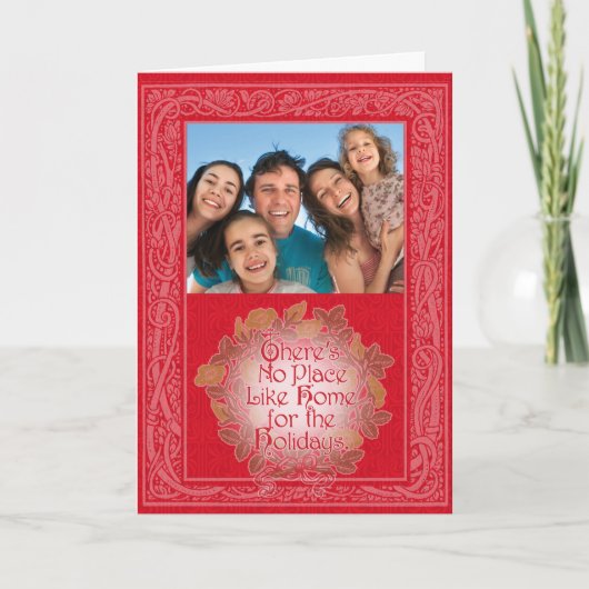 Carte de Noël Classique du Magicien d'Oz ROUGE (Devant)