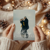 Carte de Noël classique Elegant Couple Photo