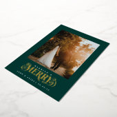 Carte de Noël classique en papier métallisé Mariés (Rotation)