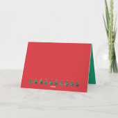 Carte de Noël classique en rouge et vert (Dos)