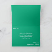 Carte de Noël classique en rouge et vert (Intérieur)