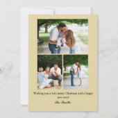 Carte de Noël classique et plate (Dos)