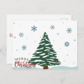 Carte de Noël classique moderne, Noël personnalisé (Devant / Derrière)