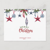 Carte de Noël classique, ornements de Noël personn (Devant)