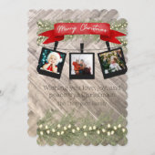 Carte de Noël classique personnalisée (Devant / Derrière)