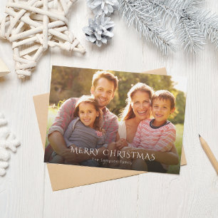 Carte de Noël classique pour photo de famille