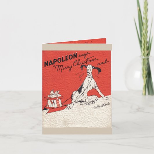 Carte de Noël Clifford McBride/Napoleon Comic Stri (Devant)